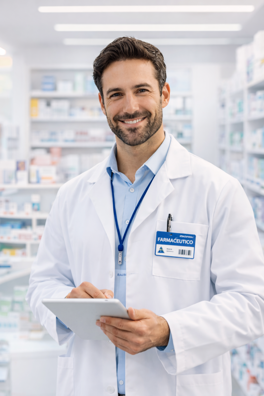 Farmacêutico em farmácia